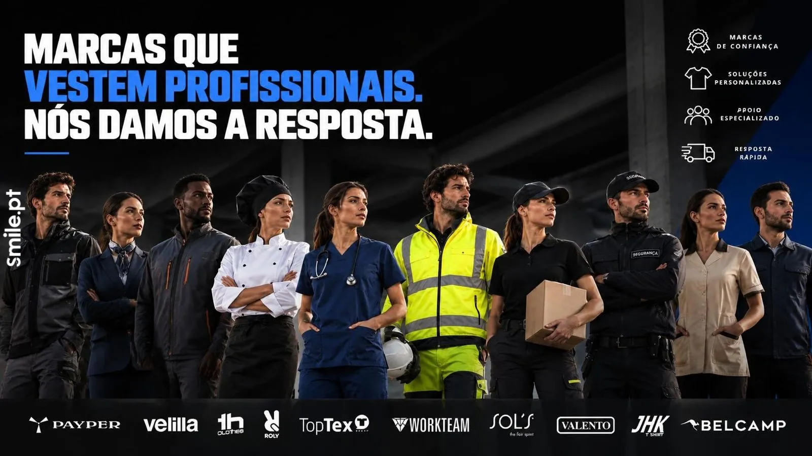 Marcas que vestem profissionais - Fardamento personalizado